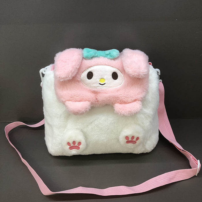 Wholesale Plush Bag Cartoon Flip Single Shoulder Crossbody Double Back Women's Children's Student Schoolbag Grasping Doll