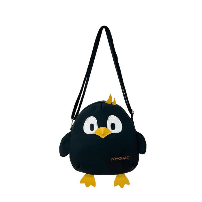 Wholesale  Penguin Cartoon Small School Bag Female Canvas Crossbody Bag Female