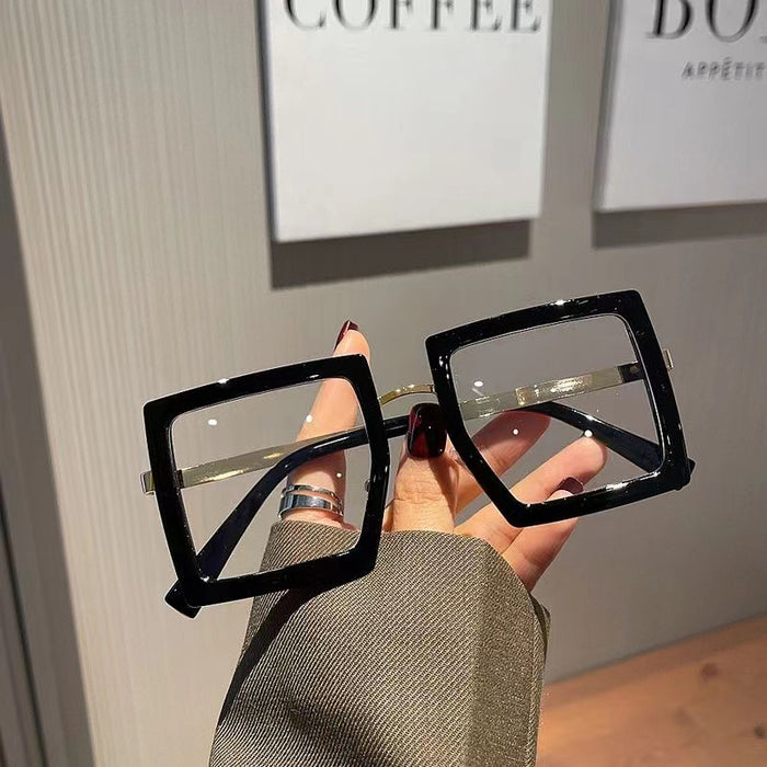 Wholesale large frame square Anti blue light Sunglasses frame female