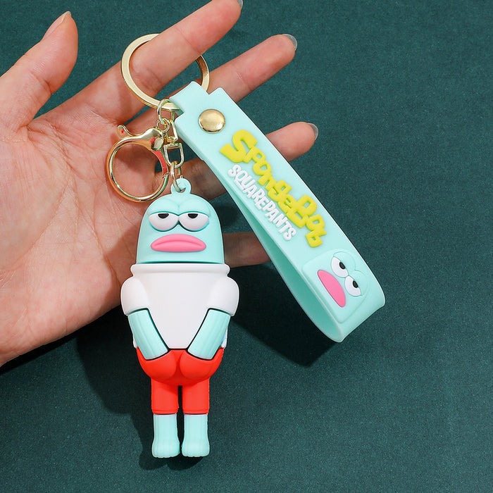 Wholesale Silicone Cartoon Fish Keychain Cute Bag Charm Car Key Accessory Gift MOQ≥3