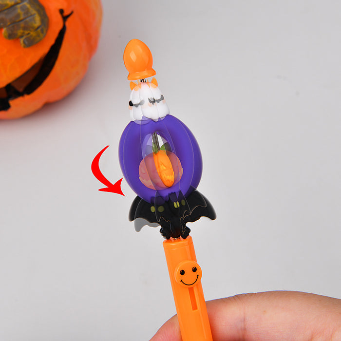 Wholesale Beaded Rotary Gel Pen with Double Bead Spring Tip MOQ≥4