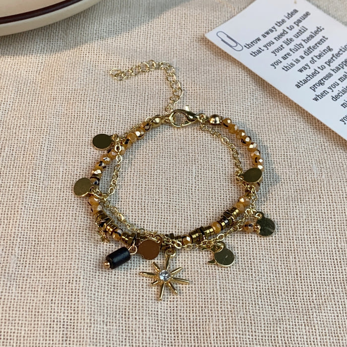 Wholesale Retro high-end natural stone bead necklace versatile high-end collarbone chain fashion accessory