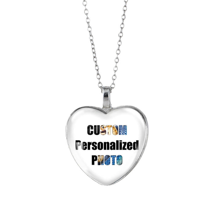 Wholesale Time Gem Heart Necklaces Pendant Sweater Chain Couple Gift