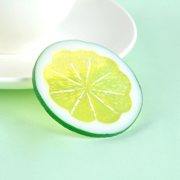 Wholesale Lemon Slice Keychain Pendant Cute PVC Simulated Fruit Charm For Bags Backpacks And Everyday Use MOQ≥2