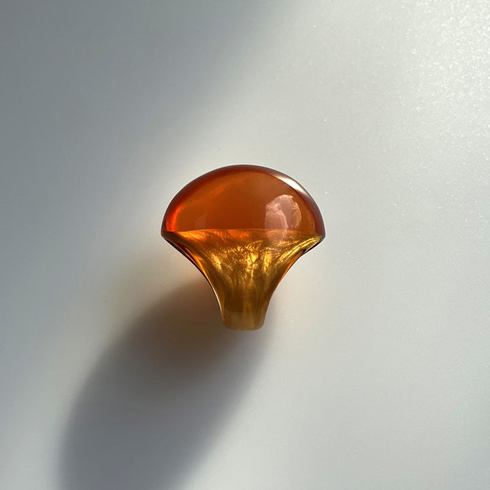 Wholesale Color glazed exaggerated light luxury resin ring, oil dripping enamel colorful ring, transparent outer and glazed inner hand jewelry