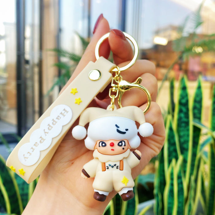 Wholesale 10 PCS Colorful silicone cute cartoon keychains