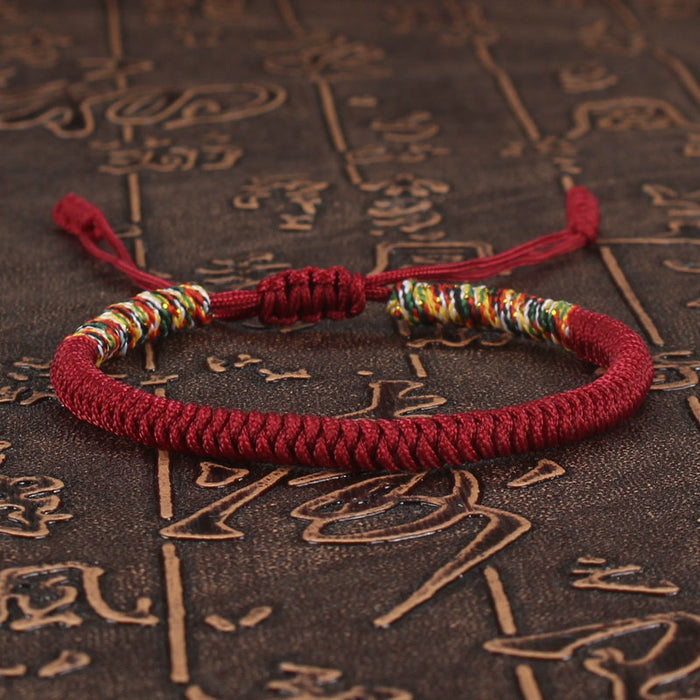 Wholesale Asian Bracelet Hand-woven Diamond Knot Red Rope Bracelet Ethnic Style Bracelet JDC-BT-SX015