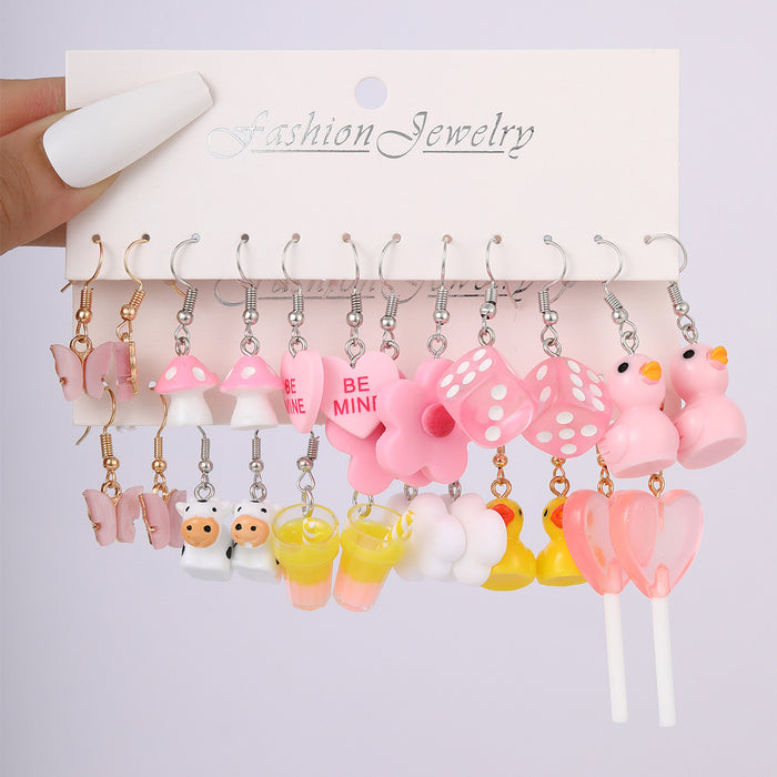 Wholesale Earrings Pendant Drop Glaze Butterfly Earrings Children's Cartoon  Earrings