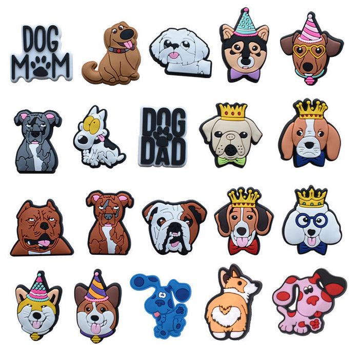 Wholesale 100pcs PVC Cartoon Dog DIY Shoe Buckle JDC-SC-RYY009