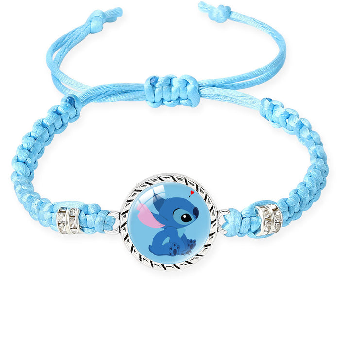 Wholesale Cute cartoon character multi-color woven adjustable bracelet