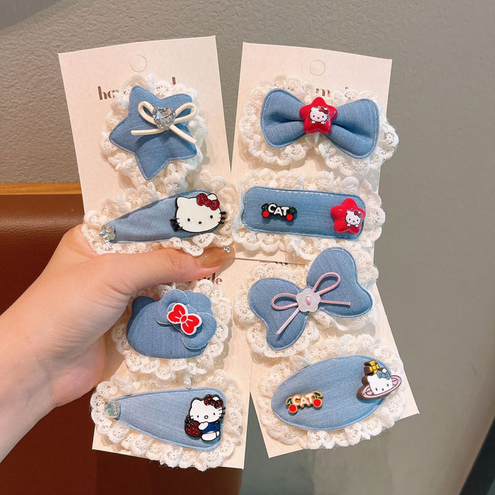Wholesale Children' s cat denim hair clip
