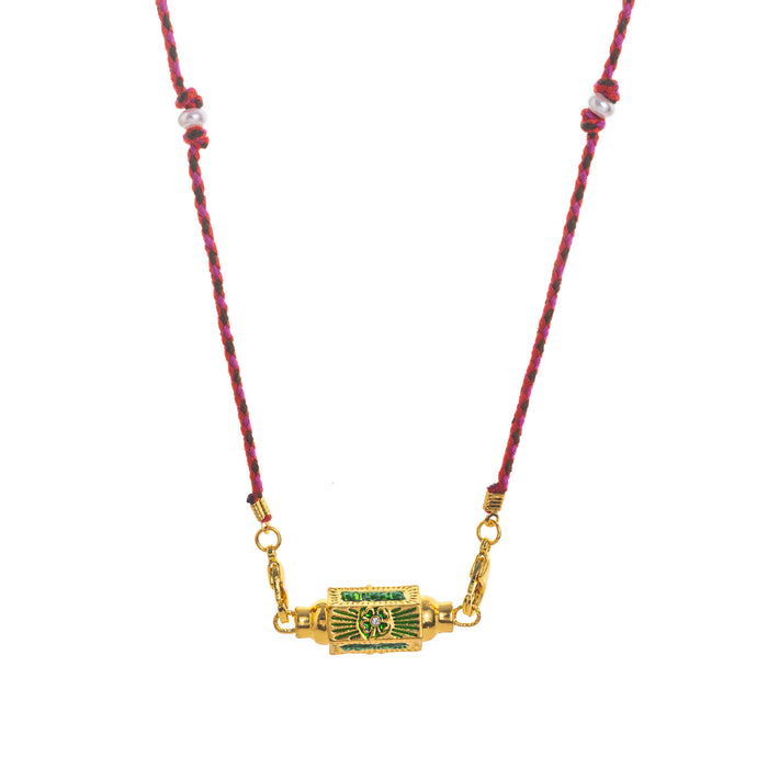 Wholesale Valentine' s Day Colorful Tarot Card Star Eye Pendant Necklace