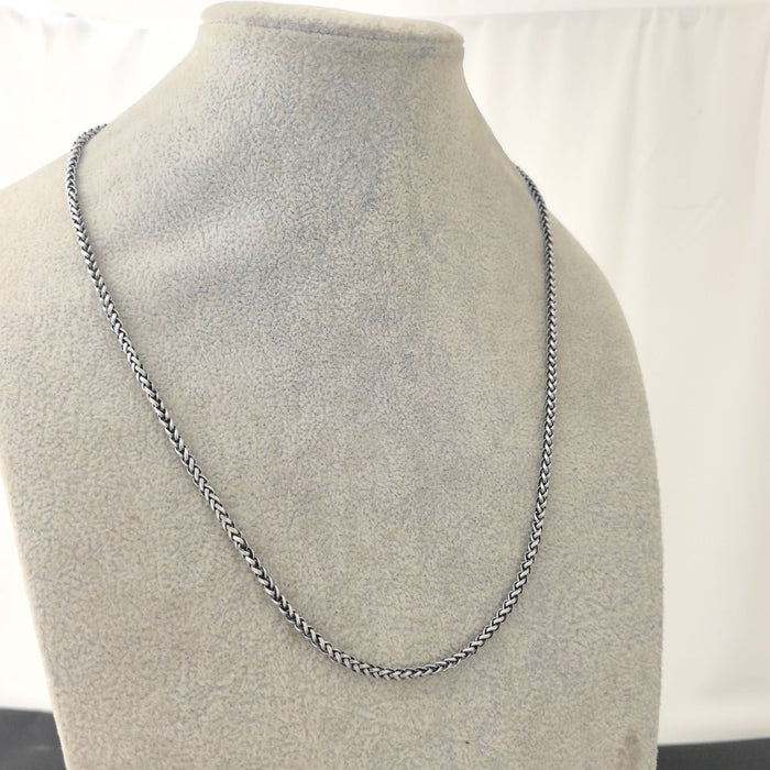 Wholesale Stainless steel jewelry plus size necklace for men, 60cm dark antique silver retro color chain without shedding pigment