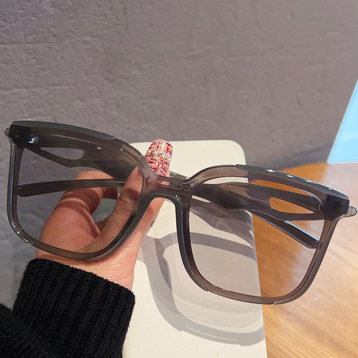 Wholesale UV resistant reflective large frame personalized sunglasses