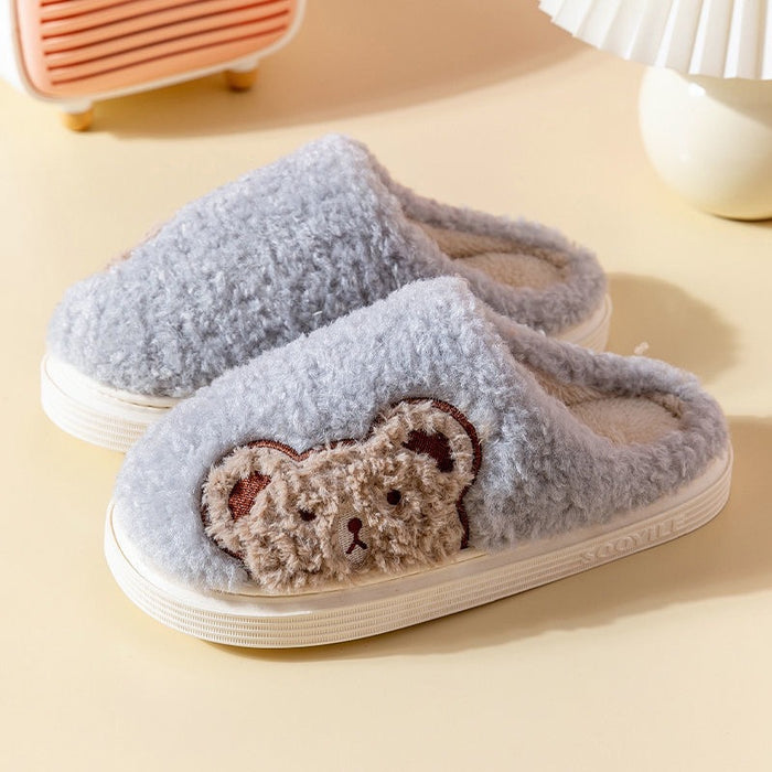 Wholesale Cotton Cute Cartoon Warm Thick Bottom Plush Winter Slippers JDC-SP-Lians002