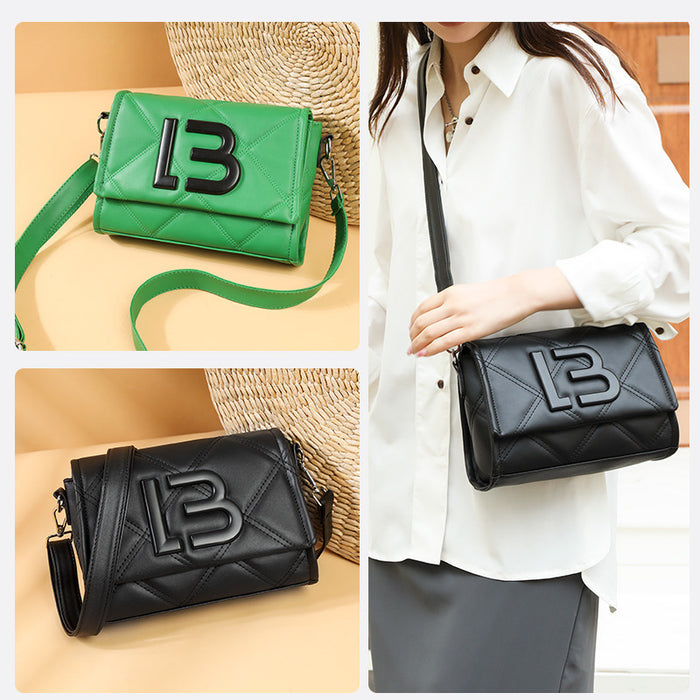 Wholesale Simple Padded Leather Shoulder Messenger Bag JDC-SD-Pengz005