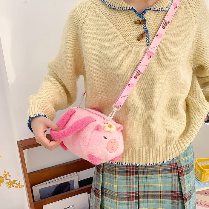 Wholesale Plush Cartoon Portable Bag Children's Fashion Change Shoulder Crossbody Bag