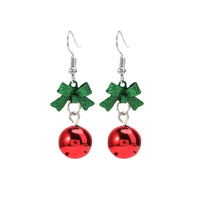 Wholesale Christmas  snowflake earrings,  candy cane bell elk earrings,  Christmas hat earrings