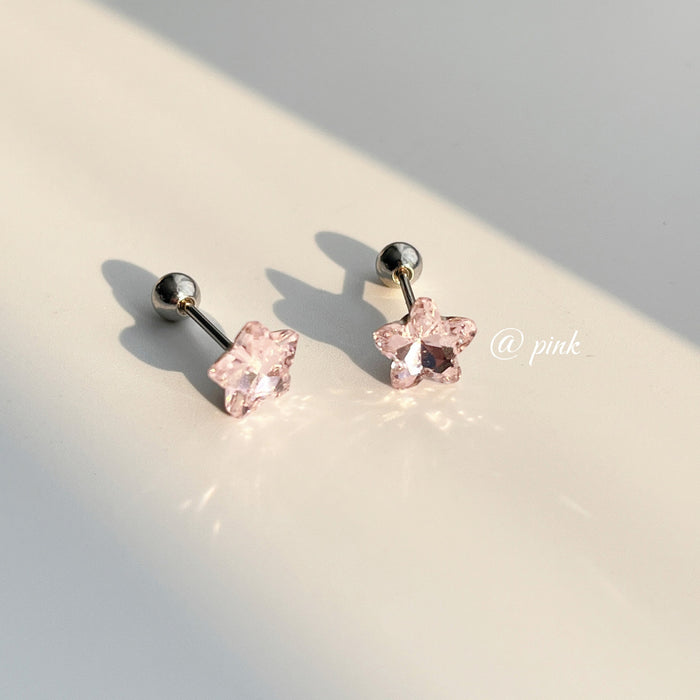 Wholesale Ultra sparkling zircon stud earrings with ear holes for high-end ear decoration