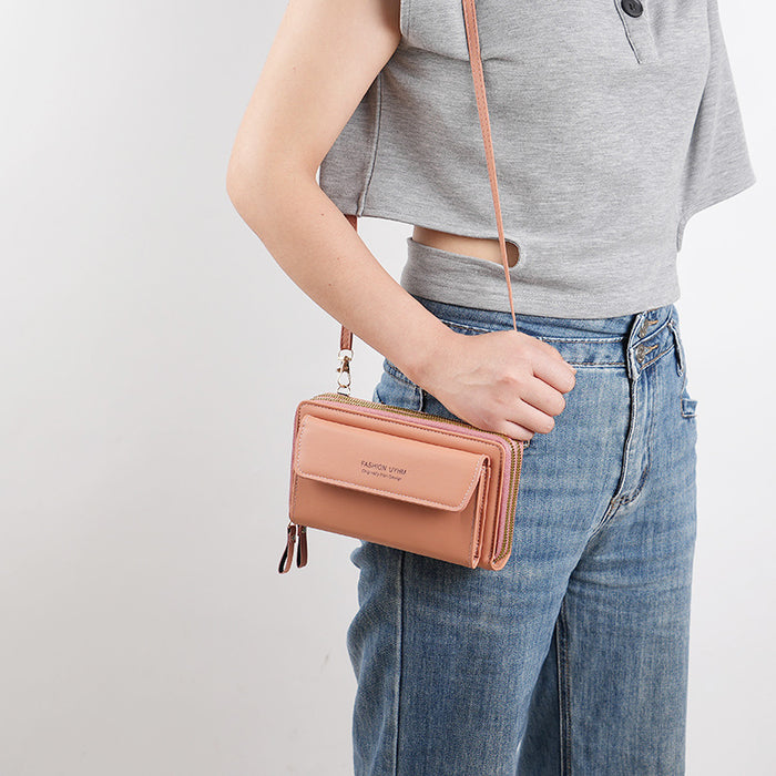 Wholesale Chic Urban Simplicity Women' s Crossbody Bag PU Leather Zipper Daily Use