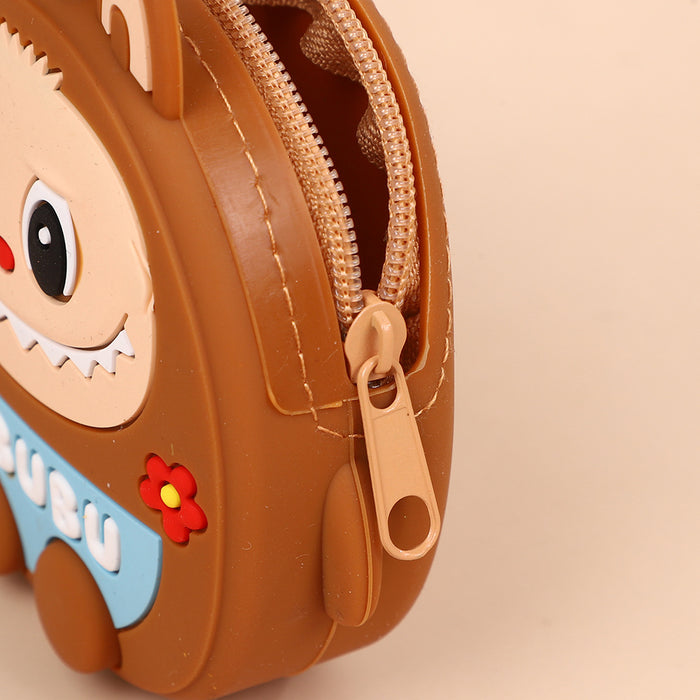 Wholesale New Cartoon Wallet Cute Keychain Storage Bag Silicone Doll Cute Portable Wallet