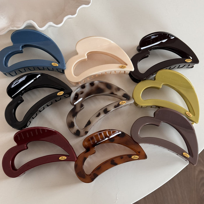 Wholesale M-shaped Love Gold Label Women's Head Hair Shark Clip Leopard print