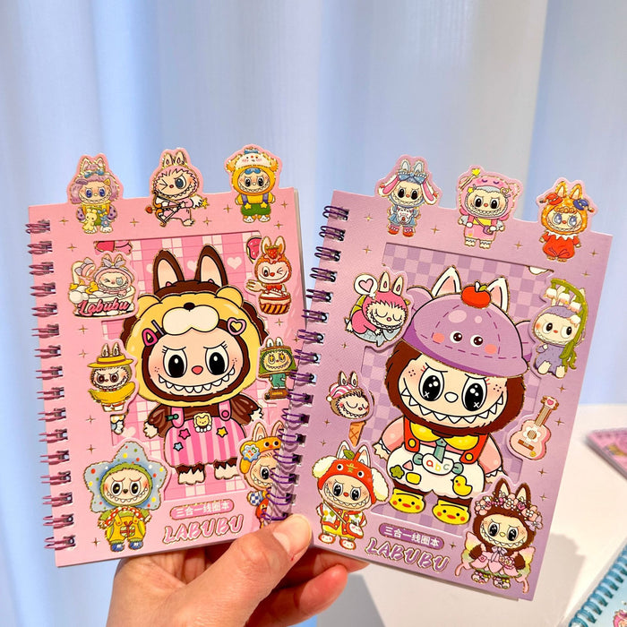 Wholesale Cute cartoon high-quality sticker spiral notebook for elementary school students