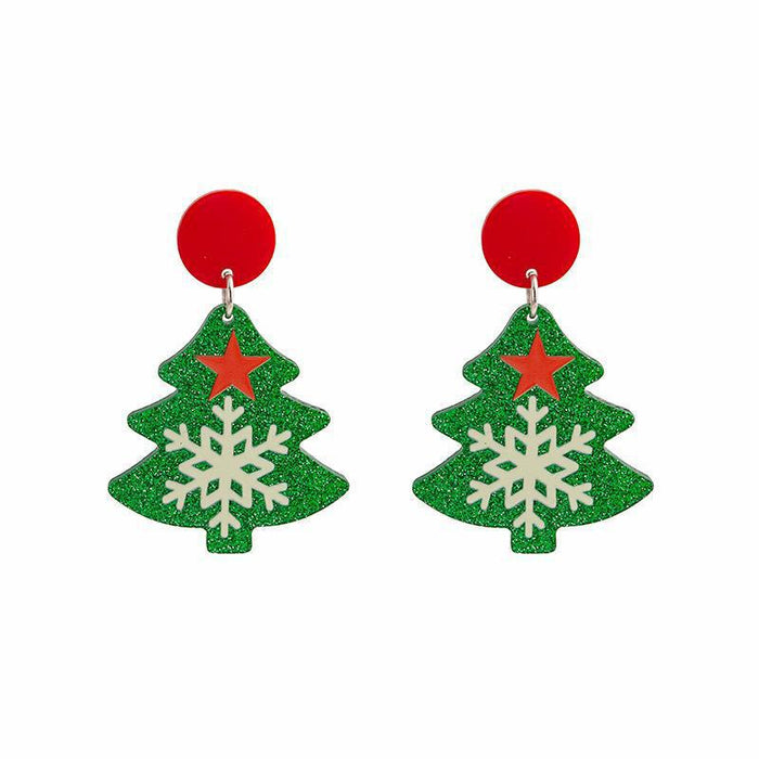 Wholesale Christmas Sweet and creative snowflake earrings