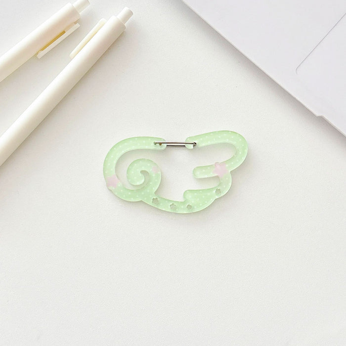Wholesale Original Wave Point Wings Star Mountaineering Buckle Acrylic Pendant Keychain Bag Hanging Decorative Buckle