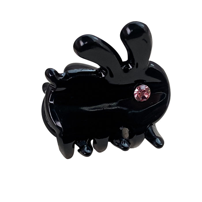 Wholesale Acetate Rabbit Rhinestone Side Claw Hair Clip for Everyday Hair Accessory