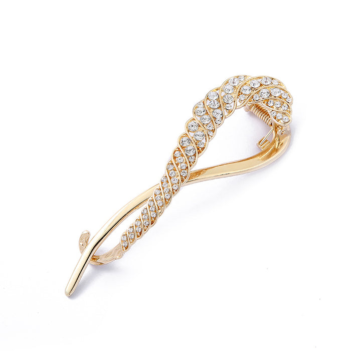 Wholesale diamond hair clip ladies alloy clip Joker headdress hair accessories