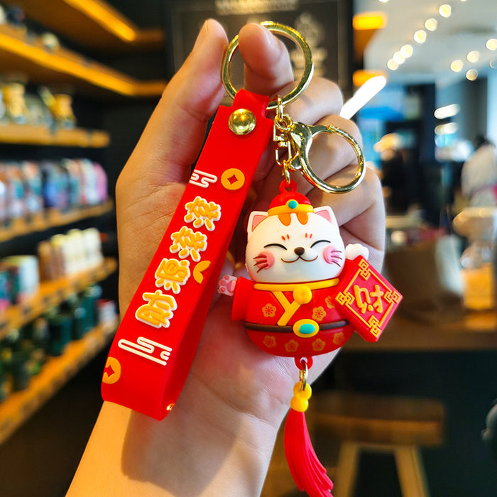 Wholesale Rubber Cartoon Doll Keychain JDC-KC-Tingm192