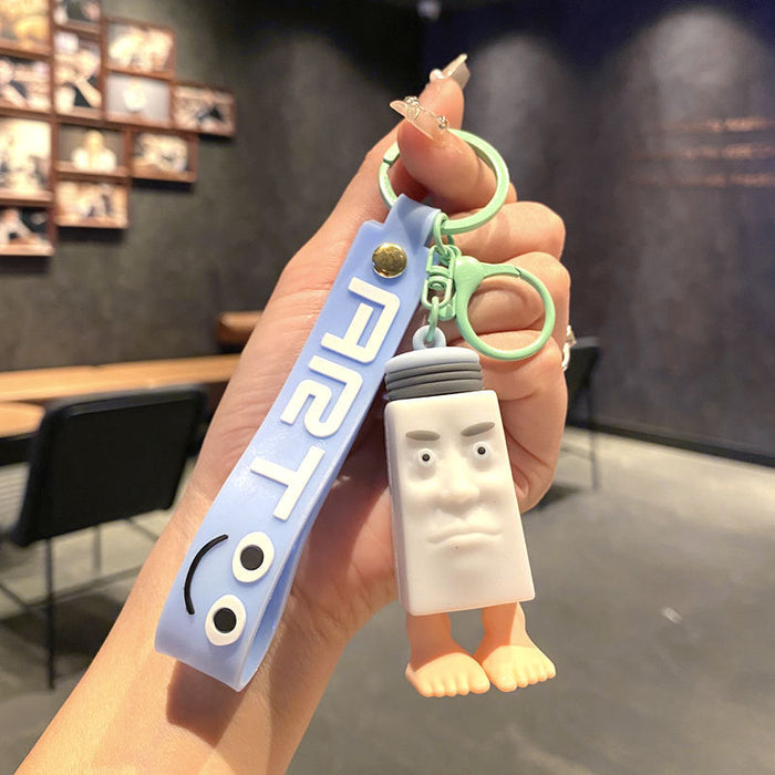 Wholesale Cartoon Shark Bag Charm Keychain Metal Car Key Accessory MOQ≥2