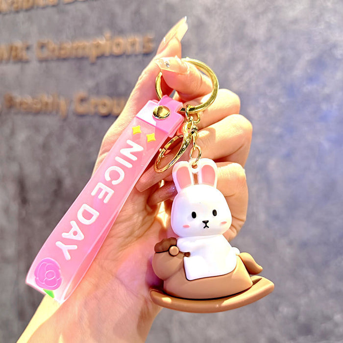 Wholesale Silicone Panda Keychain Decorative Bag Charm