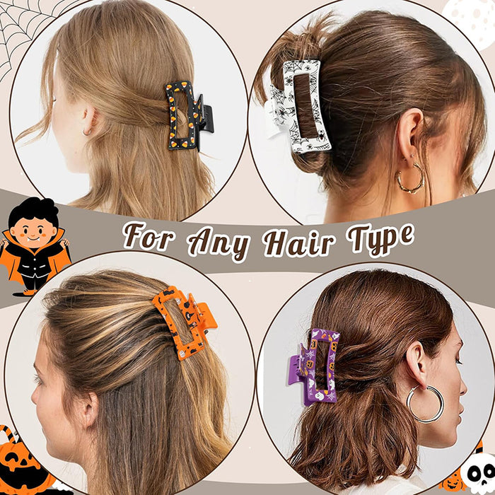 Wholesale  Skeleton  Pumpkin Ghost Witch Plastic Hair Claw Clips Chic Fashion Hair Accessory For Party And Gift