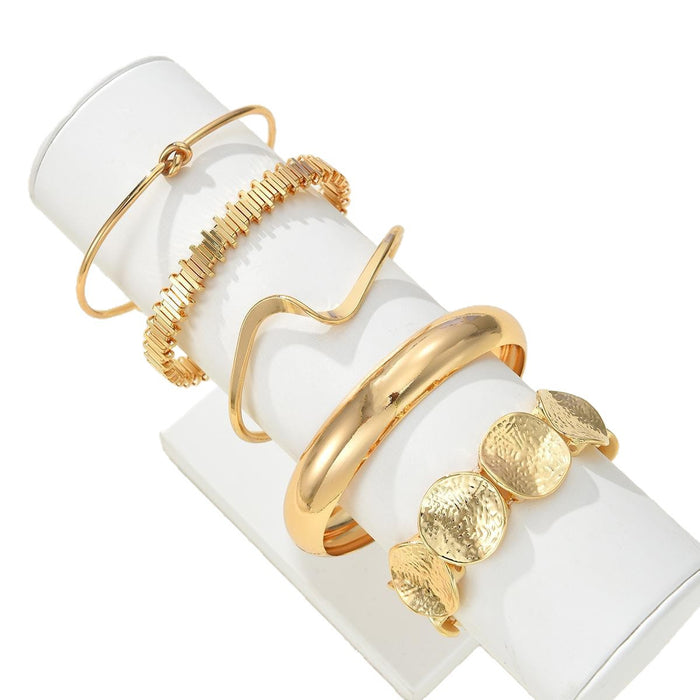 Wholesale Irregular striped leaf glossy bracelet