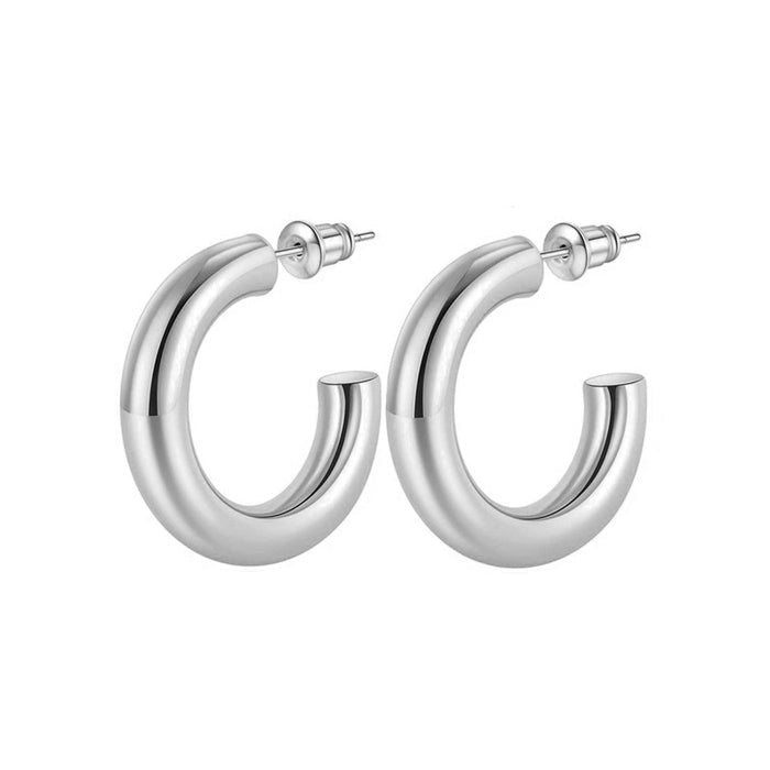 Wholesale Copper plated real gold exaggerated earrings with a high-end feel, trendy geometric earrings, and simple design