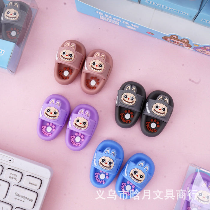 Wholesale Cute Slipper Eraser 2-Pack Fun Creative Mini Pencil Eraser for Students Casual Stationery