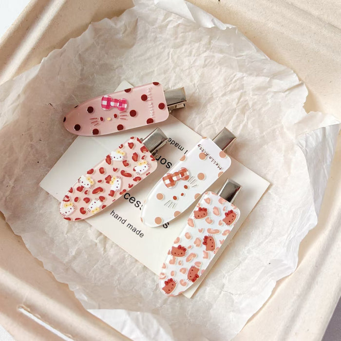 Wholesale Cute cartoon beige leopard print hair clip
