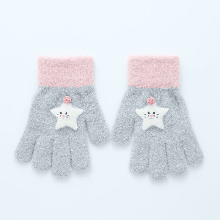 Wholesale Gloves Knitted Cartoon Cute Jacquard Candy Color JDC-GS-shunh002