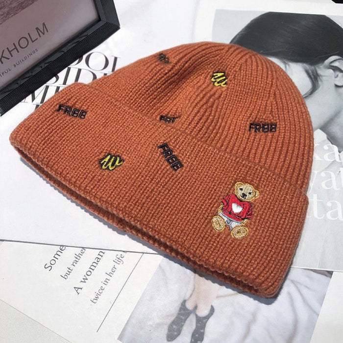 Wholesale Autumn and Winter Bear Wool Is Cute Knitting Cap JDC-FH-Yiguan001