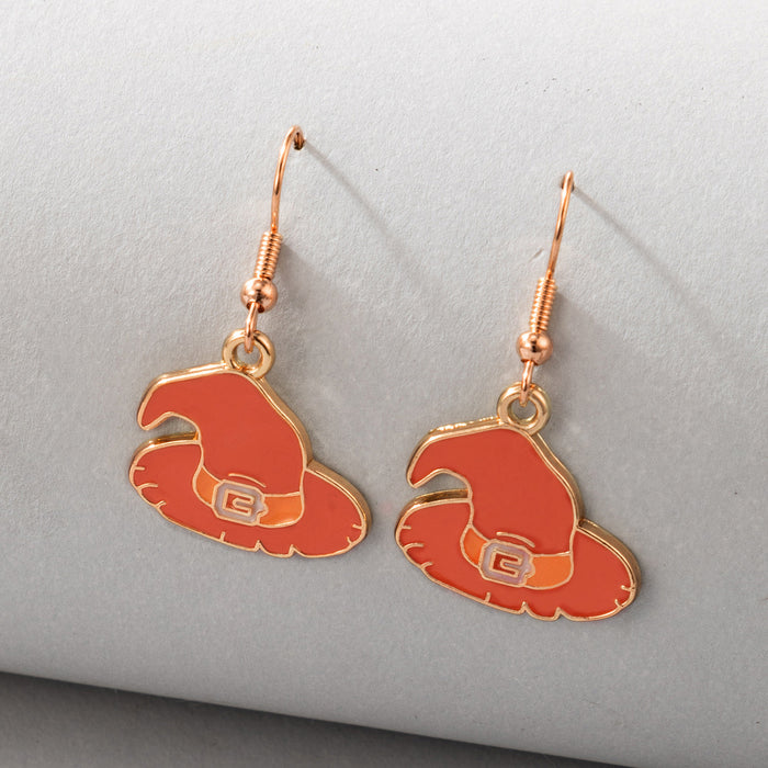 Wholesale Halloween Alloy  Earrings Pumpkin Ghost Design Party Jewelry Accessory MOQ≥2