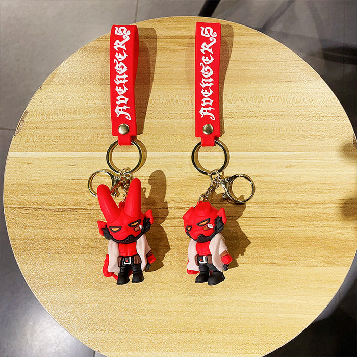 Wholesale Cartoon Three-dimensional Silicone Doll Keychain JDC-KC-MZL010