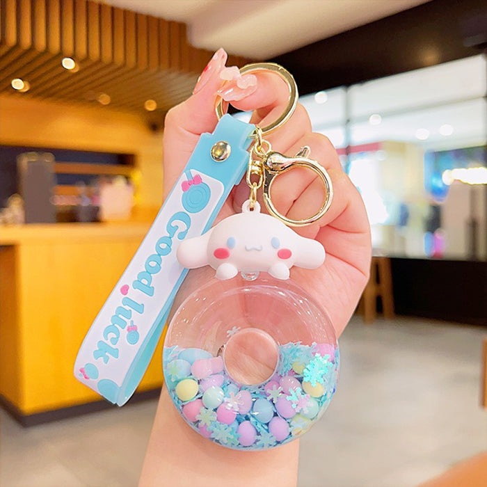 Wholesale Cartoon Acrylic Quicksand Bottle Oil Keychain JDC-KC-KuM014