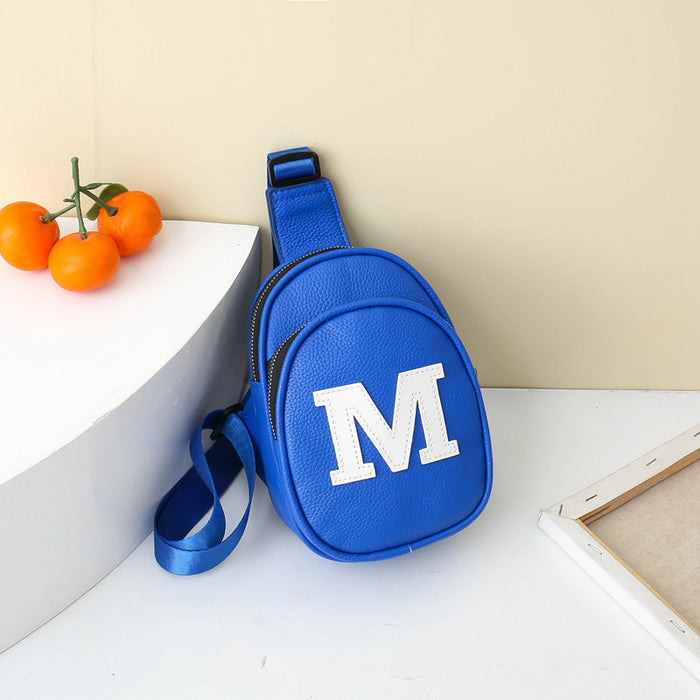 Wholesale New fashionable chest bag, simple letter small backpack for travel, single shoulder crossbody bag
