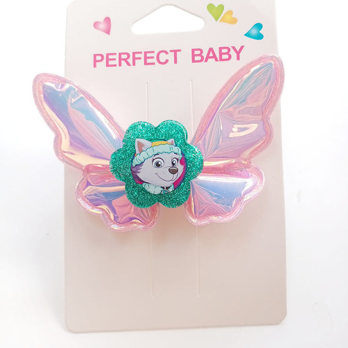 Wholesale Hair Clips Plastic Cute Cartoon Angel Color Changing Shiny Wings (M) JDC-HC-DLM006