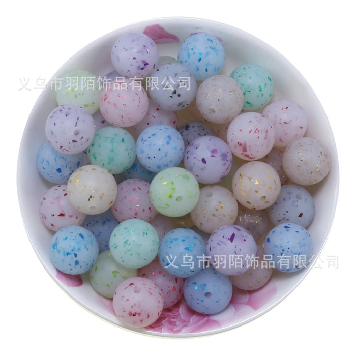 Wholesale 50pcs Platinum Glitter Silicone Beads JDC-BDS-HongZhou017