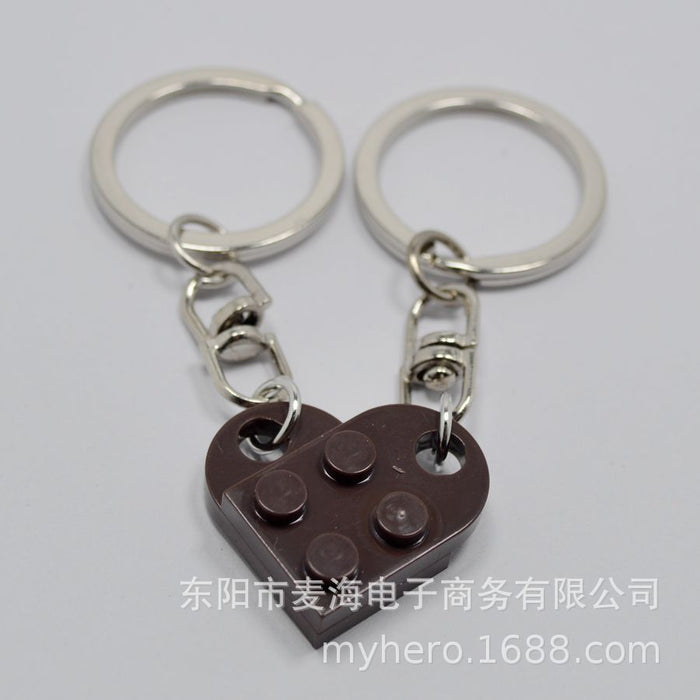 Wholesale Love Building Blocks Plastic Keychain JDC-KC-Maih001