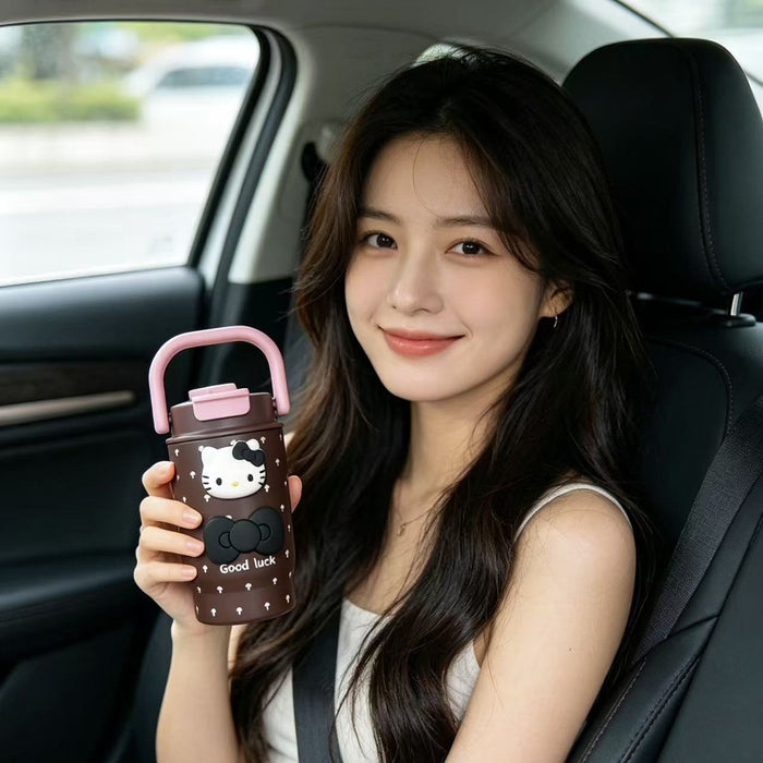 Wholesale 316 Stainless Steel Insulated Coffee Cup With Handle Leopard Print Portable For Everyday Gift