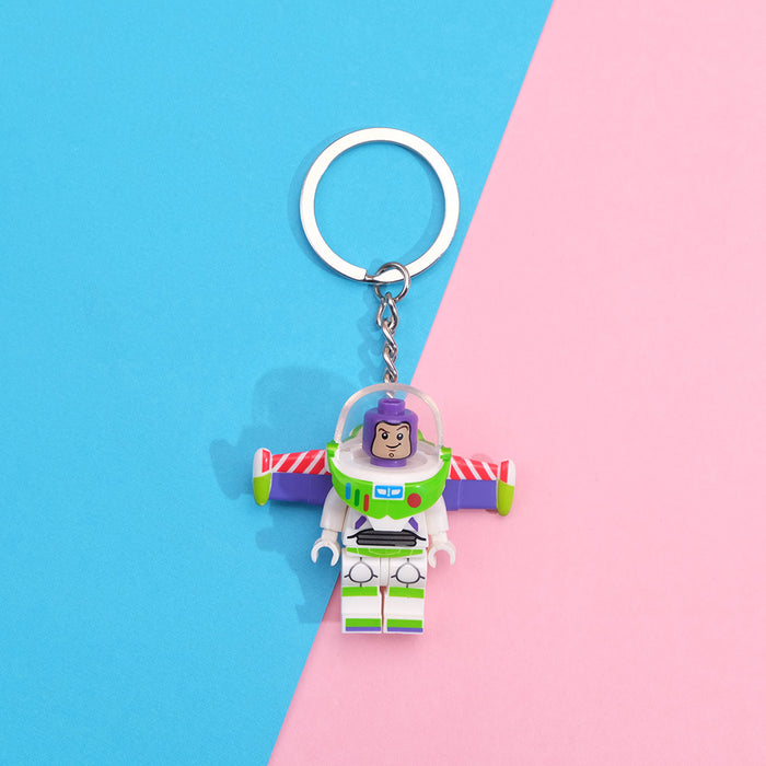 Wholesale of Cute Building Block Plastic Keychains JDC-KC-QMou022